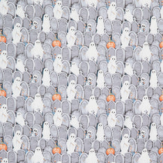 Ghosts in the Graveyard - Ghosts in the Graveyard Glow Gray Yardage