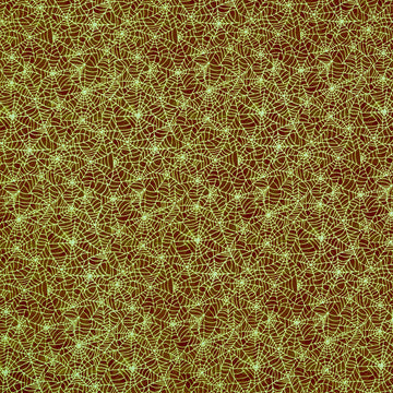 Ghosts in the Graveyard - Spiderweb Glow Orange Yardage
