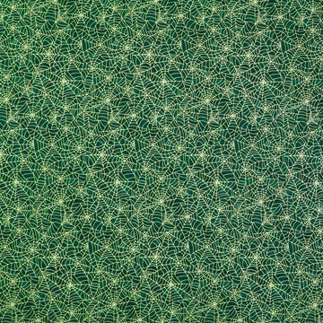 Ghosts in the Graveyard - Spiderweb Glow Black Yardage