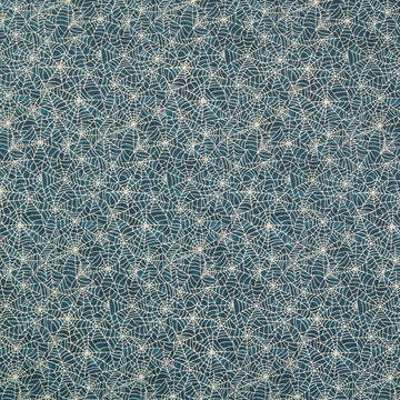Ghosts in the Graveyard - Spiderweb Glow Black Yardage
