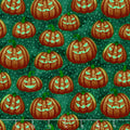 Ghosts in the Graveyard - Pumpkins Glow Black/Orange Yardage