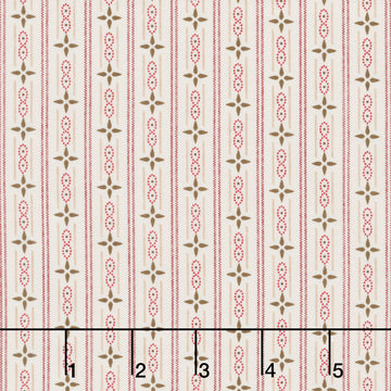 Buttercream and Brickle Bits Basics - Cottage Ticking Stripe Cream Yardage