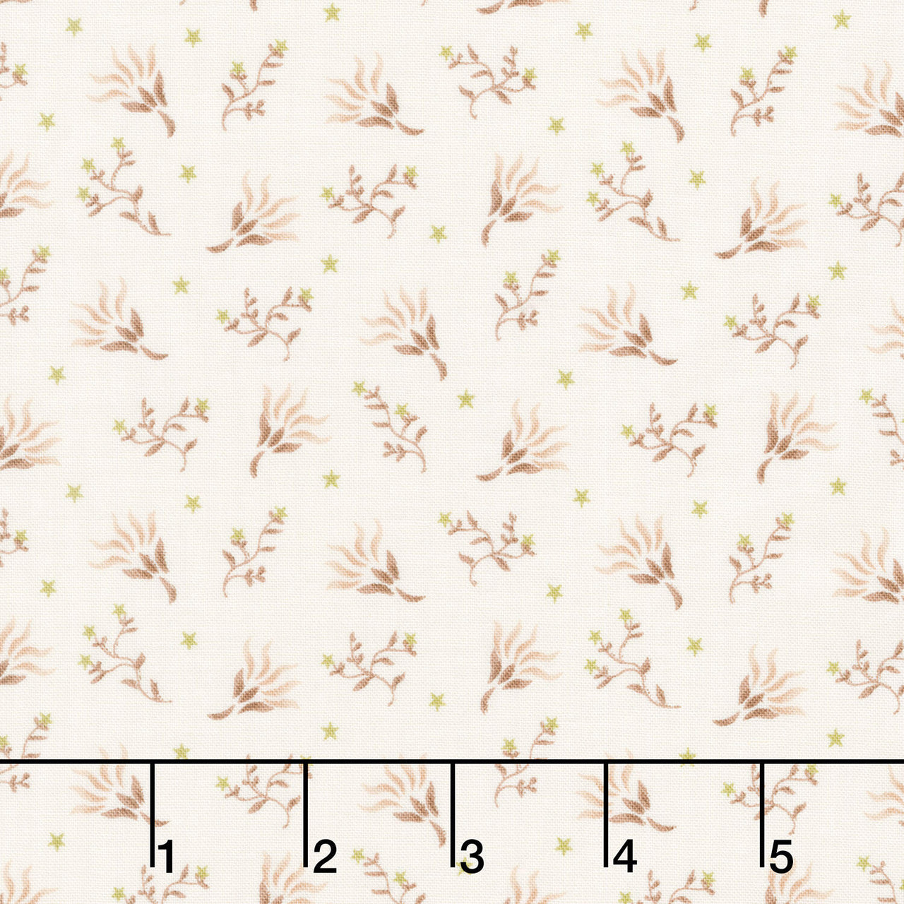 Buttercream and Brickle Bits Basics - Stars and Sprigs Cream Yardage