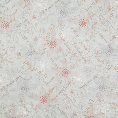 Simply Charming - Mixed Media Blue Yardage