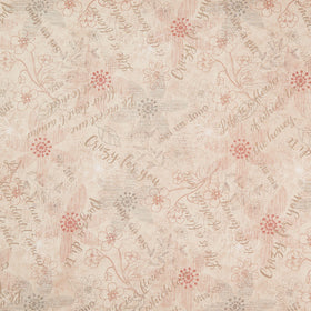 Simply Charming - Mixed Media Pink Yardage