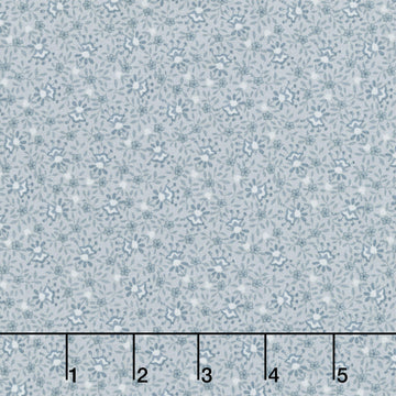 Simply Charming - Busy Flower Toss Blue Yardage