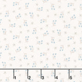 Simply Charming - Flower Bouquets Cream Blue Yardage