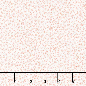 Simply Charming - Tiny Flowers Cream Pink Yardage