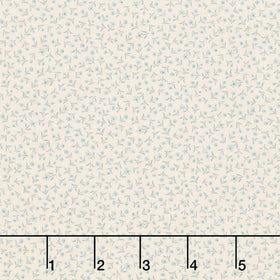 Simply Charming - Tiny Flowers Taupe Blue Yardage
