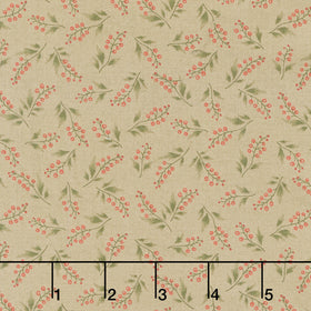 Simply Charming - Trailing Berry Vines Brown Yardage