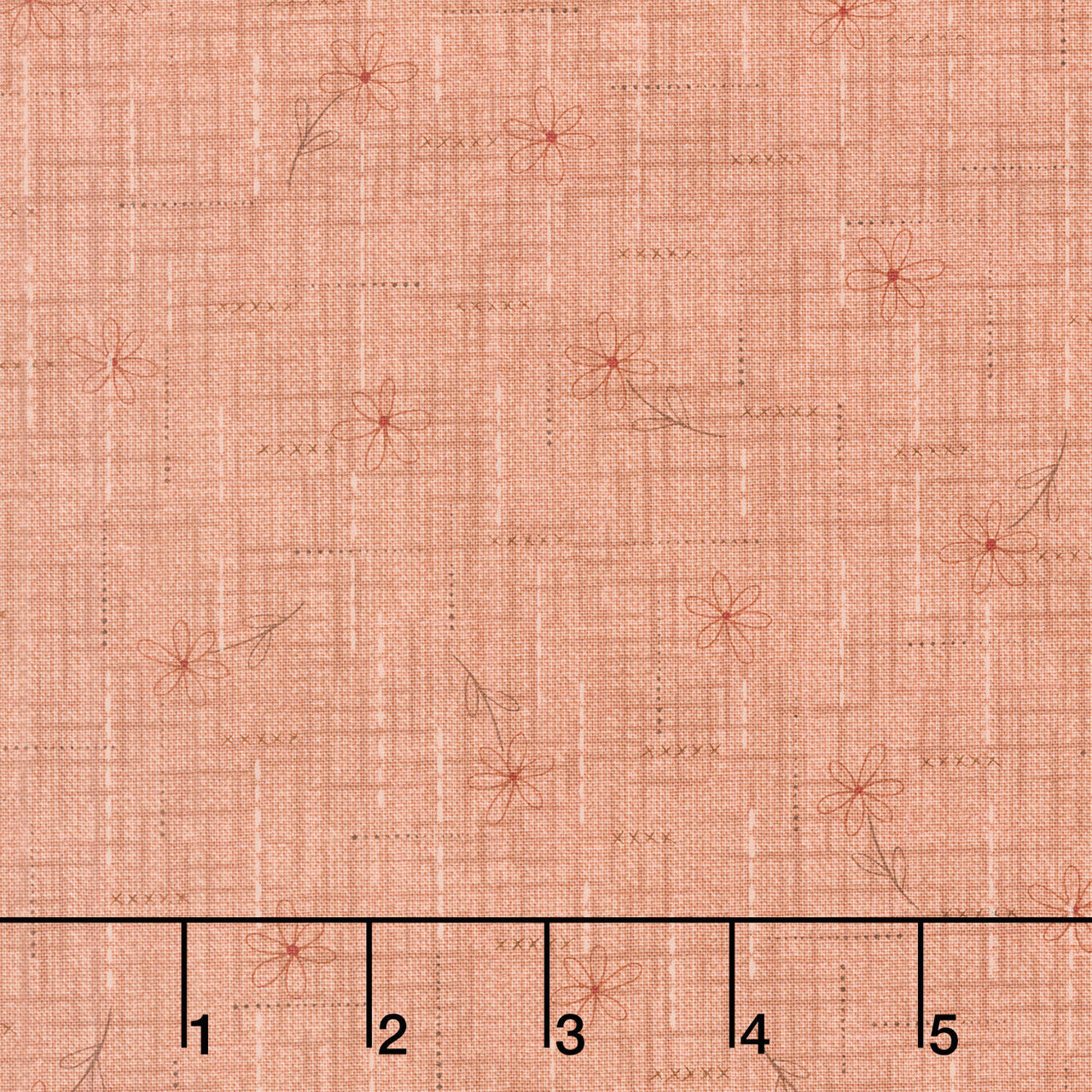 Simply Charming - Textured Flower Toss Pink Yardage