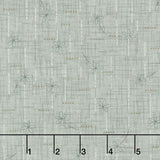 Simply Charming - Textured Flower Toss Blue Yardage