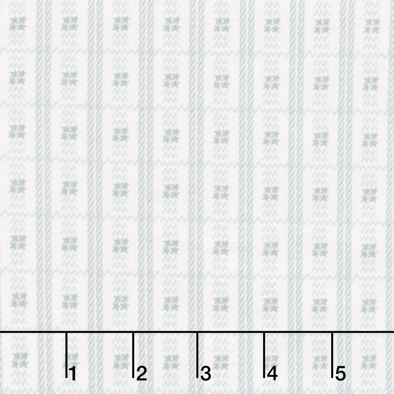 Simply Charming - Star Zig Zag Plaid Cream Blue Yardage