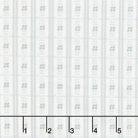 Simply Charming - Star Zig Zag Plaid Cream Blue Yardage