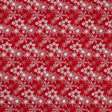Joyful Snowmen - Snowflakes Red Yardage