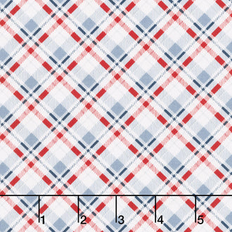 Joyful Snowmen - Bias Plaid Multi Yardage