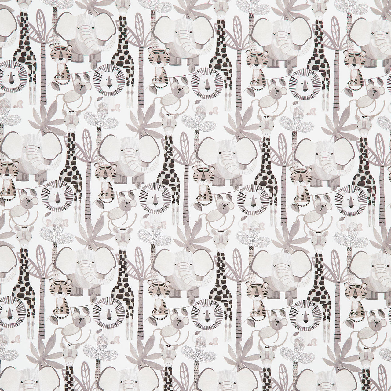 Jungle Romp - Directional Animals Beige Yardage