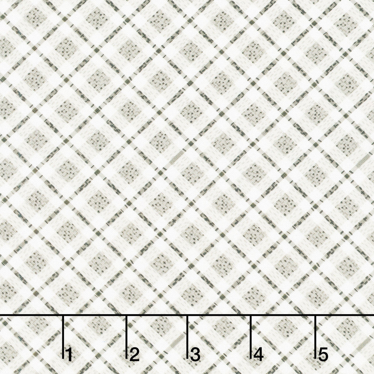 Jungle Romp - Small Bias Plaid Beige Yardage