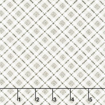 Jungle Romp - Small Bias Plaid Beige Yardage