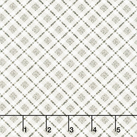 Jungle Romp - Small Bias Plaid Beige Yardage