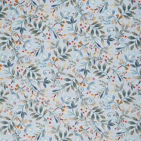 Norwegian Forest - Forest Foliage Pale Blue Yardage