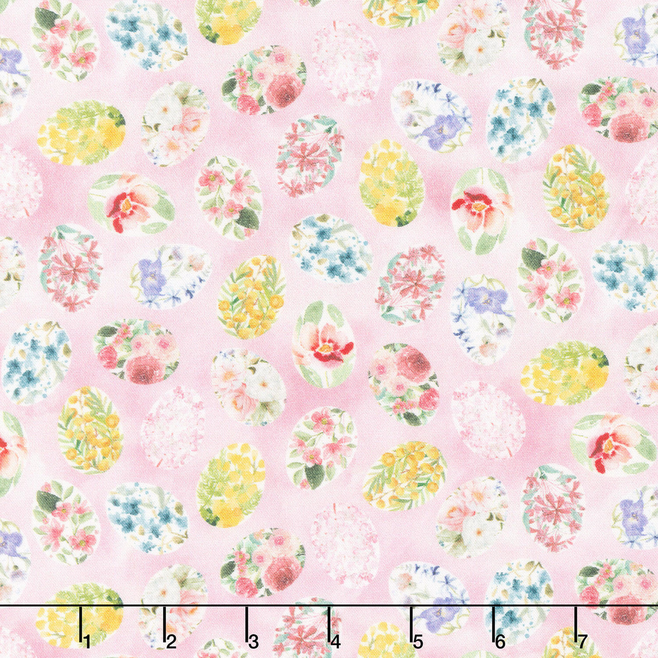 Basket Full of Blessings - Decorated Eggs Powder Pink Yardage