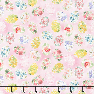 Basket Full of Blessings - Decorated Eggs Powder Pink Yardage