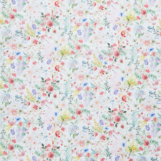 Basket Full of Blessings - Small Floral White Yardage