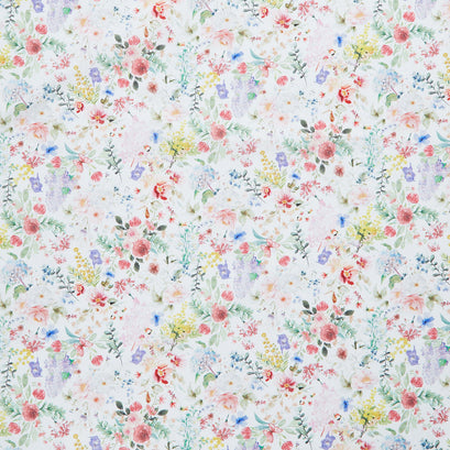 Basket Full of Blessings - Small Floral White Yardage