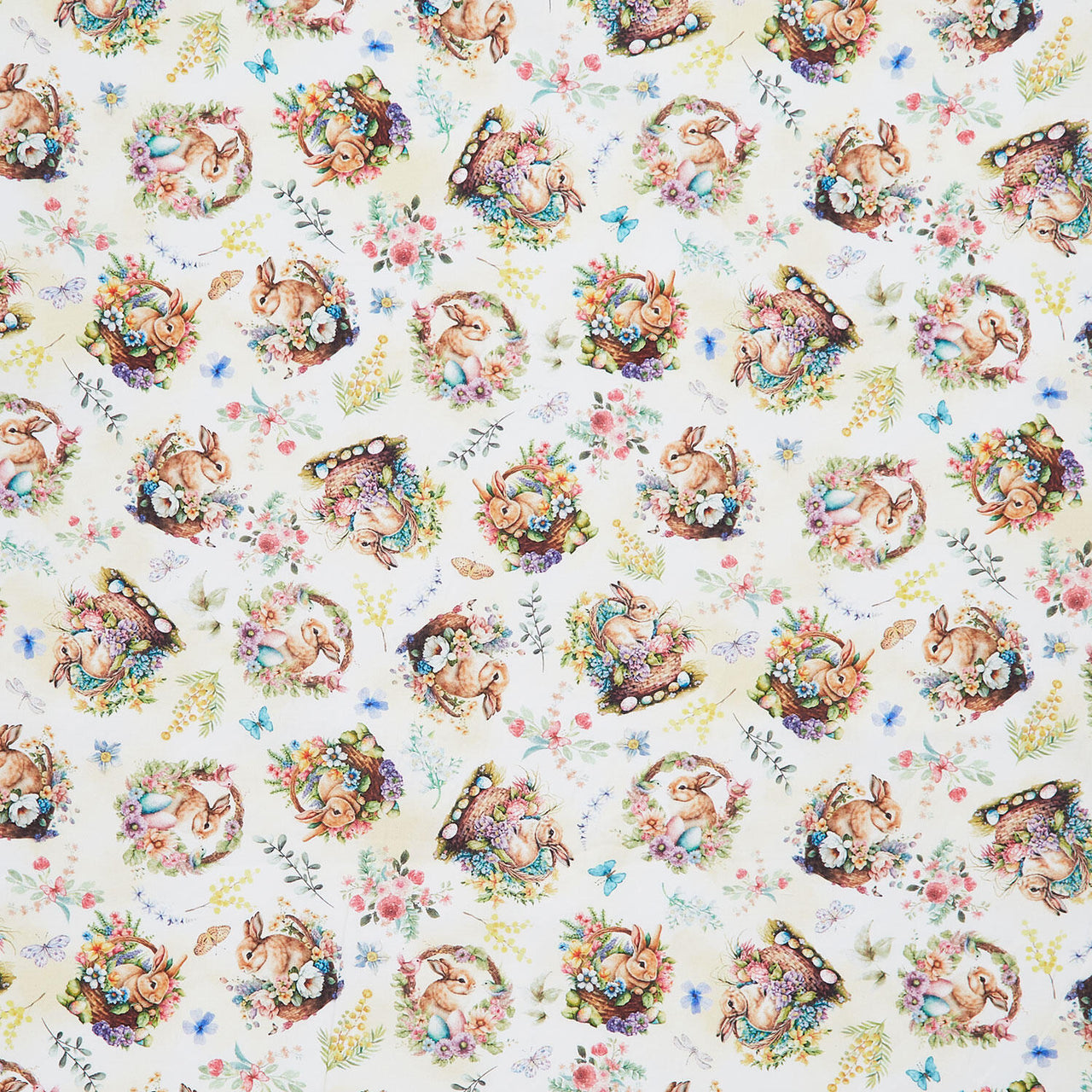 Basket Full of Blessings - Tossed Baskets Butter Yardage