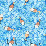 Faith in Full Color - Tossed Chalice Turquoise Multi Yardage