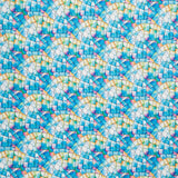 Kaleidoscope 108" - Stained Glass Blue Multi Digitally Printed 108" Wide Backing