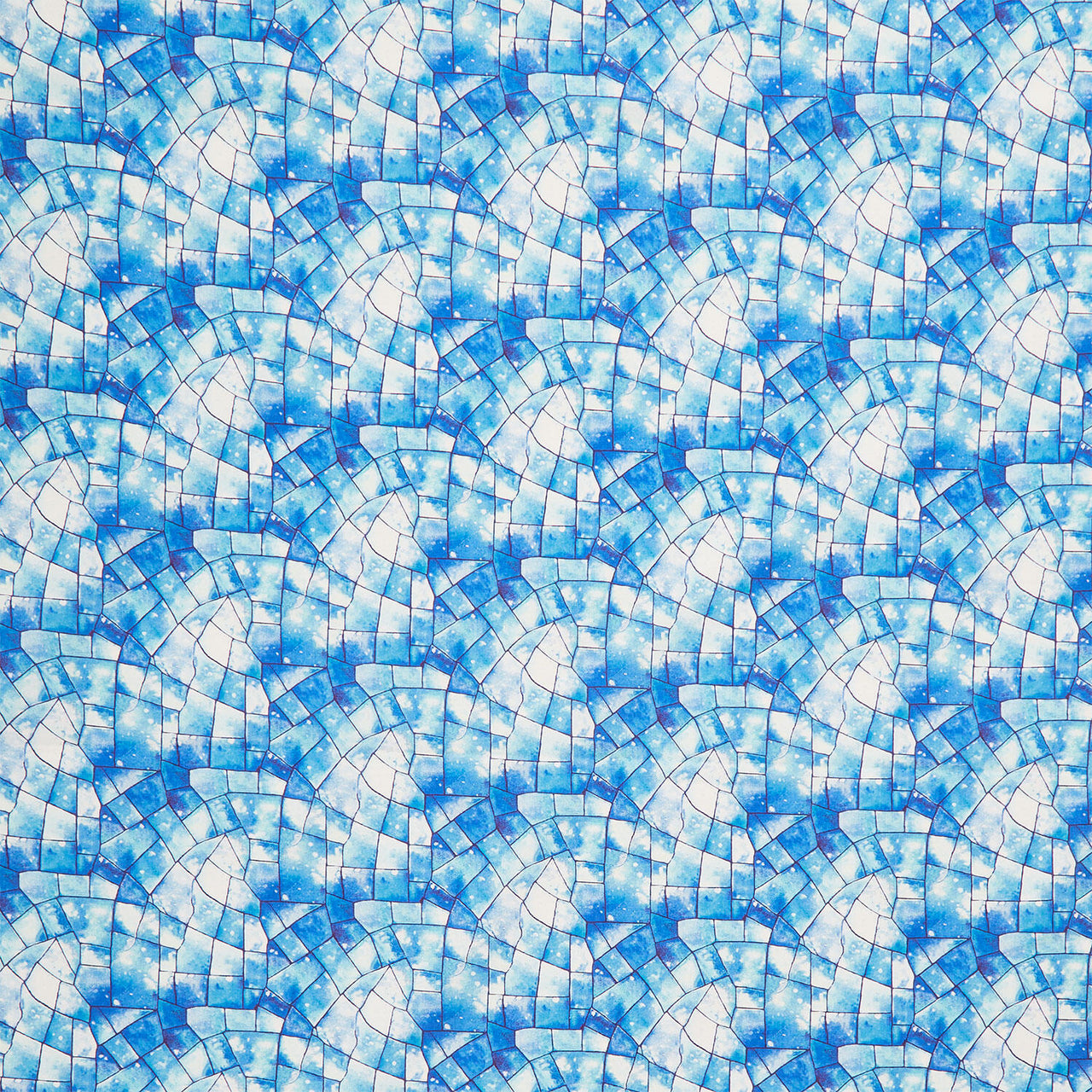 Kaleidoscope 108" - Stained Glass Sky Blue Digitally Printed 108" Wide Backing