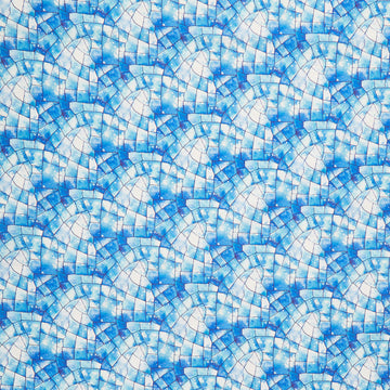 Kaleidoscope 108" - Stained Glass Sky Blue Digitally Printed 108" Wide Backing