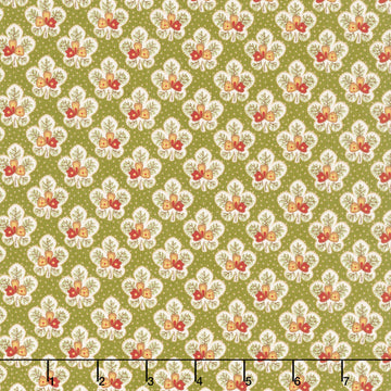 Love Struck - Leafy Blossoms Green Yardage