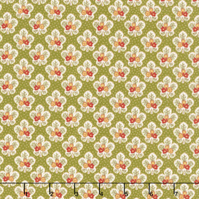 Love Struck - Leafy Blossoms Green Yardage