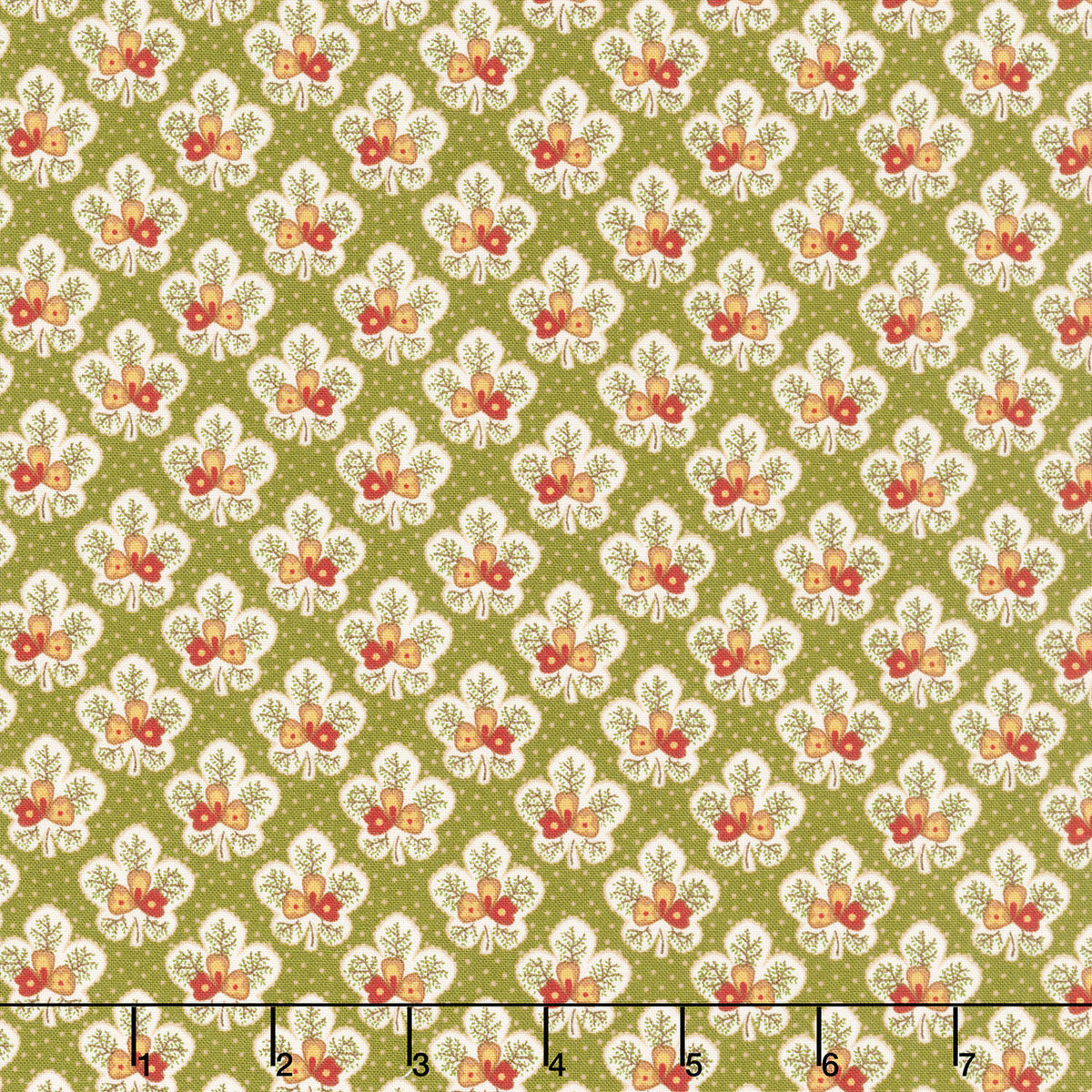 Love Struck - Leafy Blossoms Green Yardage