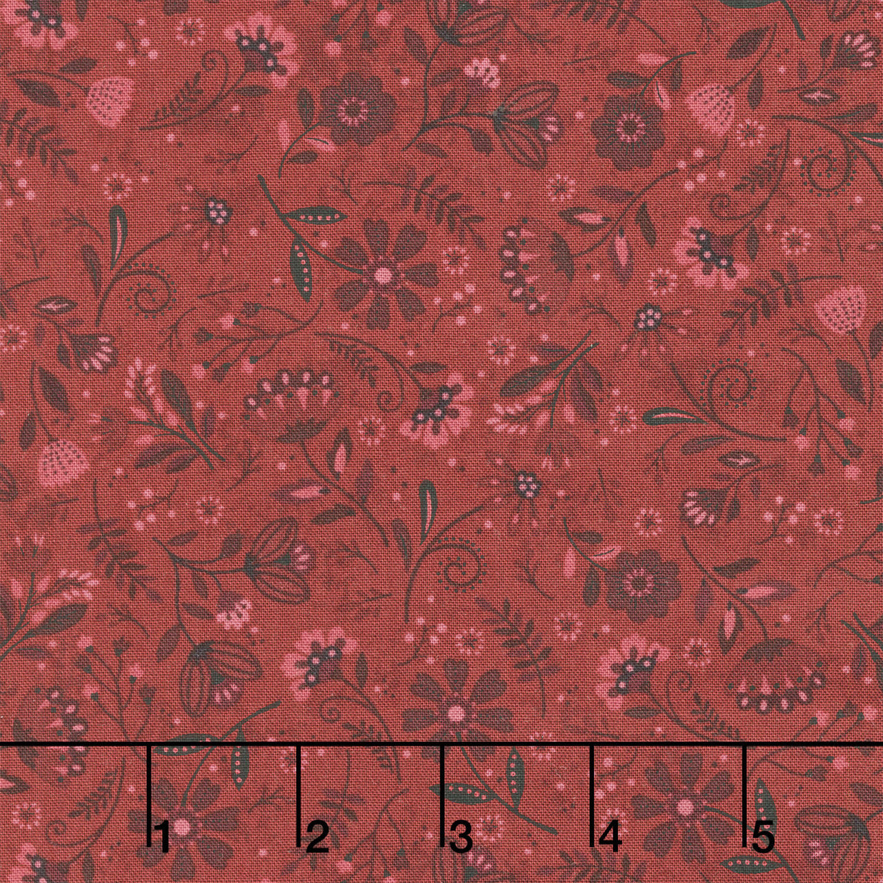 Love Bugs - Tonal Allover Dark Red Yardage