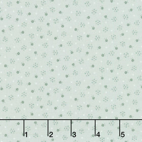 Love Bugs - Small Flowers and Bug Dots Light Blue Yardage