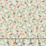 Love Bugs - Calico LIght Blue Yardage