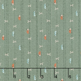 Love Bugs - Bug Stripe Dark Green Yardage