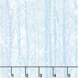 Beyond the Pines - Aspen Tree Texture Icy Blue Yardage