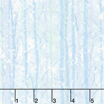 Beyond the Pines - Aspen Tree Texture Icy Blue Yardage