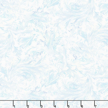 Beyond the Pines - Swirling Branch Texture Icy Blue Yardage