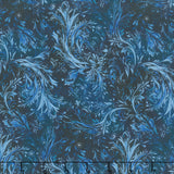 Beyond the Pines - Swirling Branch Texture Midnight Blue Yardage