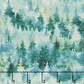 Beyond the Pines - Stacked Pine Trees Pine Green Yardage