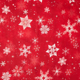 Crystal Cascade - Large Snowflakes Red 108" Wide Backing