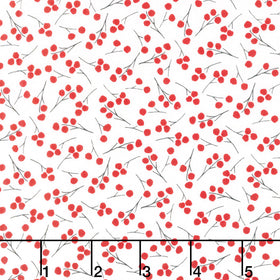 Snow Folks - Berries Red Yardage