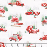 Tailgate Traditions - Red Trucks White Yardage