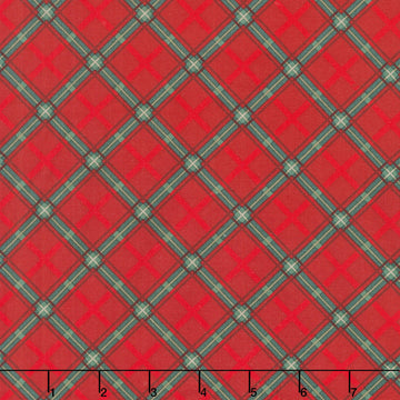 Tailgate Traditions - Bias Plaid Red Yardage